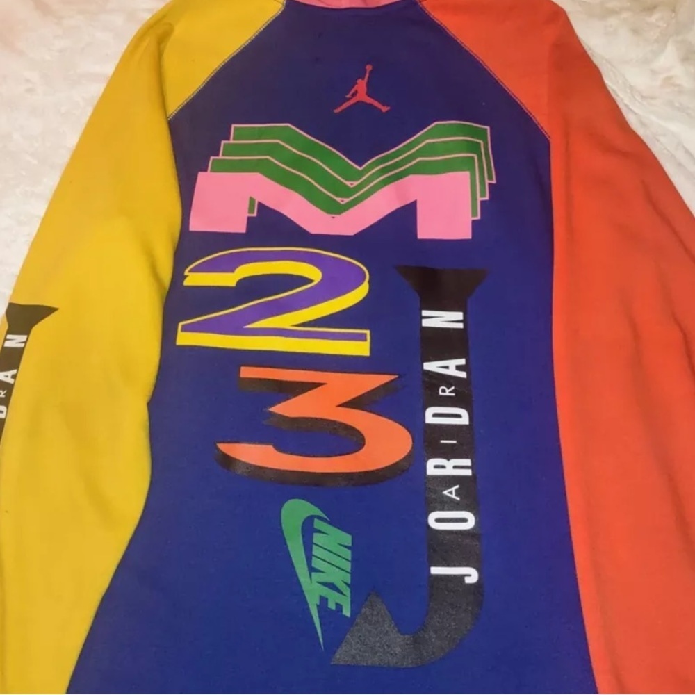 Nike-XL- Air Jordan 90s retro color blocked, hoodie,long sleeve, swish, Jumpman. - Picture 3 of 14